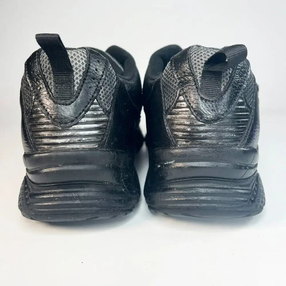 Apex A6000 Leather Strap Orthopedic Walking Sneakers Shoes Black Women 8